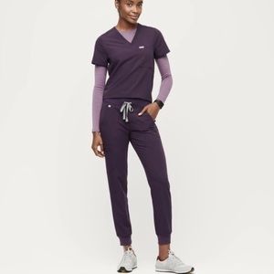 Figs purple shadow jogger scrub pants